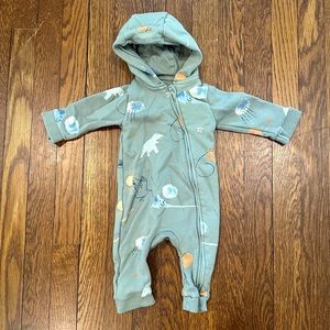 Marks and Spencer moon print hooded jumper, size 3-6 months
